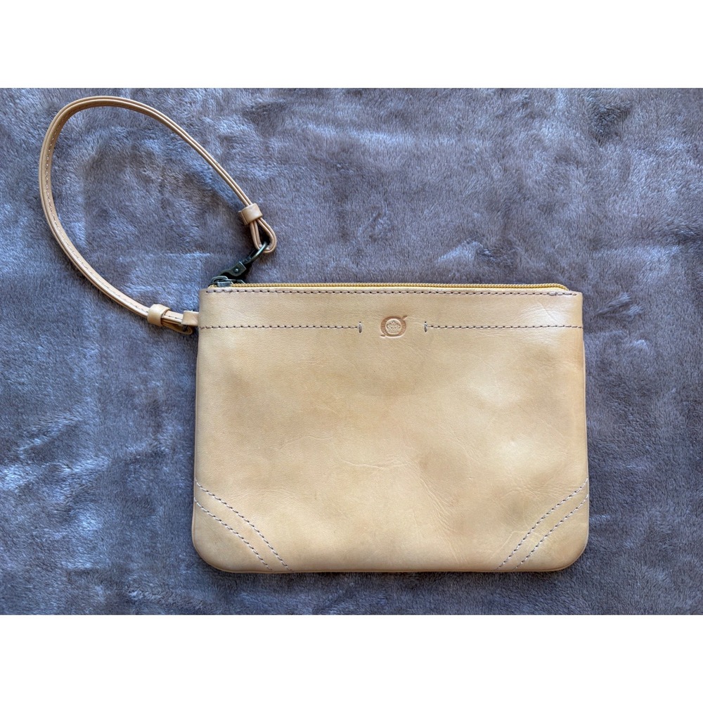 BOC Born Concepts Leather Wristlet Pouch Zip Top Clutch with Detachable Strap